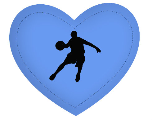 Polštář Srdce Basketbal
