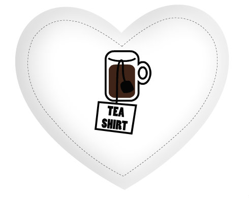 Polštář Srdce Tea shirt