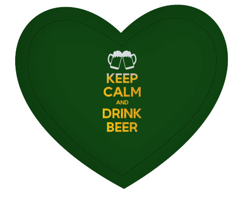 Polštář Srdce Keep calm and drink beer