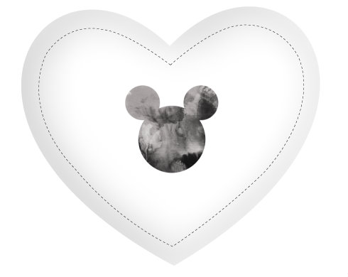 Polštář Srdce Mickey Mouse
