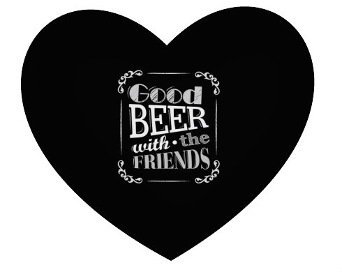 Polštář Srdce Good beer with friends