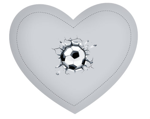 Polštář Srdce Fotbalový míč