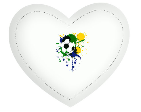 Polštář Srdce Fotbalový míč