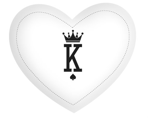 Polštář Srdce K as King