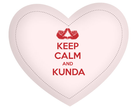 Polštář Srdce Keep calm and Kunda