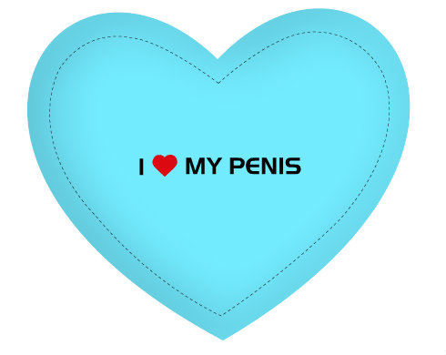 Polštář Srdce I love my penis