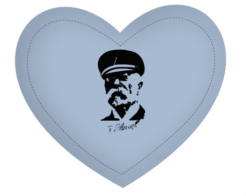 Polštář Srdce Masaryk