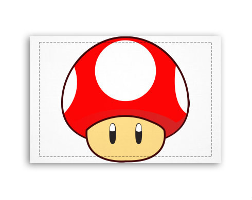 Fotoobraz 60x40 cm malý Mario Mushroom