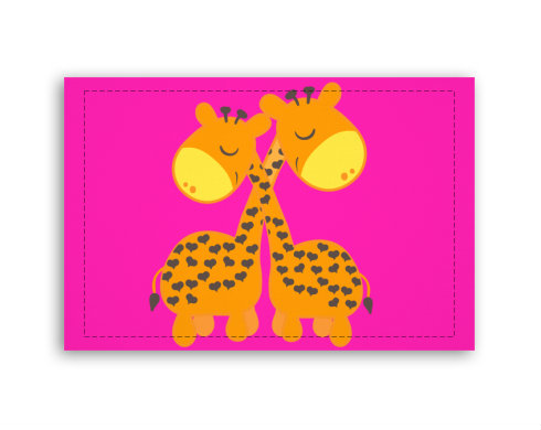 Fotoobraz 60x40 cm malý Zamilované žirafy