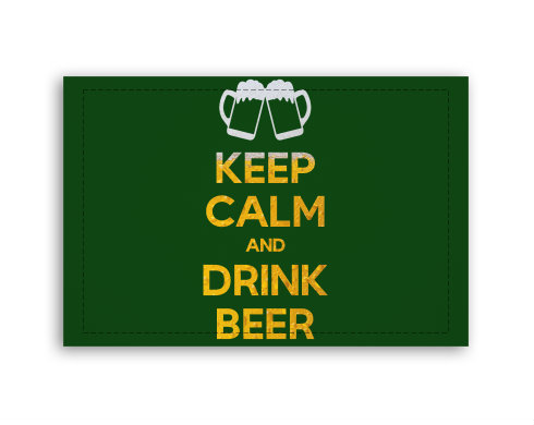 Fotoobraz 60x40 cm malý Keep calm and drink beer