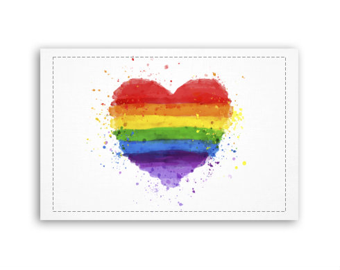 Fotoobraz 60x40 cm malý Rainbow heart