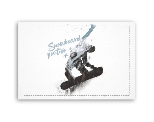 Fotoobraz 60x40 cm malý Snowboard positive