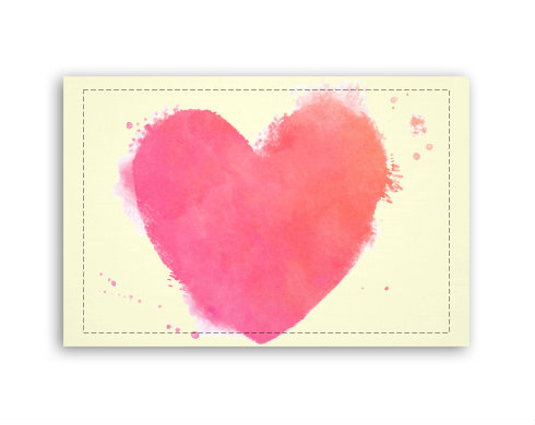 Fotoobraz 60x40 cm malý watercolor heart
