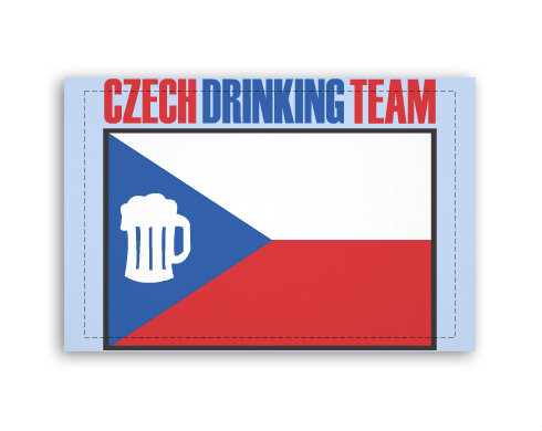 Fotoobraz 60x40 cm malý Czech drinking team