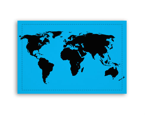 Fotoobraz 90x60 cm střední Mapa světa