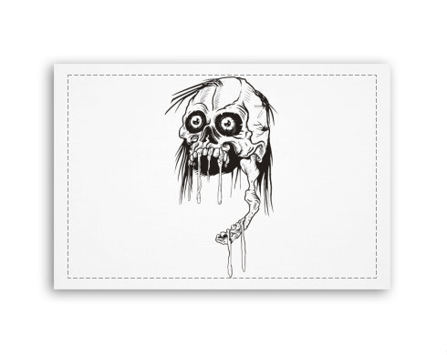 Fotoobraz 90x60 cm střední Halloween Skull