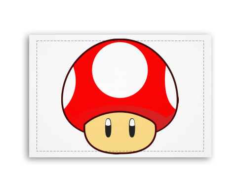 Fotoobraz 90x60 cm střední Mario Mushroom
