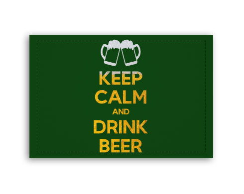 Fotoobraz 90x60 cm střední Keep calm and drink beer