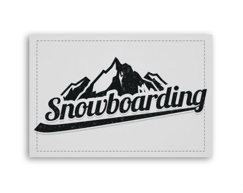 Fotoobraz 90x60 cm střední Snowboarding