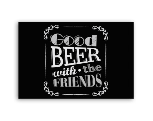 Fotoobraz 90x60 cm střední Good beer with friends