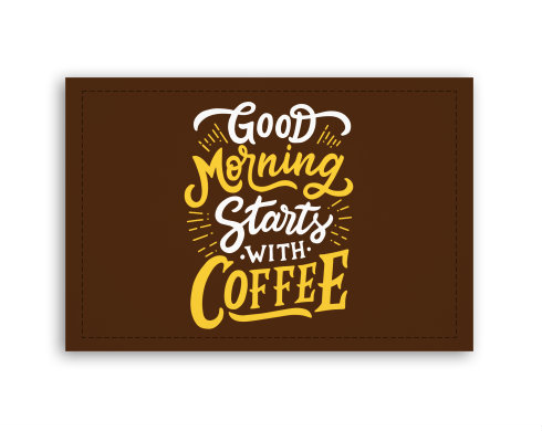 Fotoobraz 90x60 cm střední Good morning starts with coffee