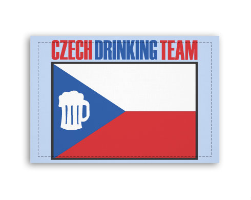 Fotoobraz 90x60 cm střední Czech drinking team