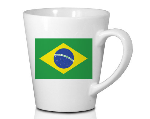 Hrnek Latte 325ml Brazilská vlajka