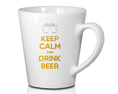 Hrnek Latte 325ml Keep calm and drink beer