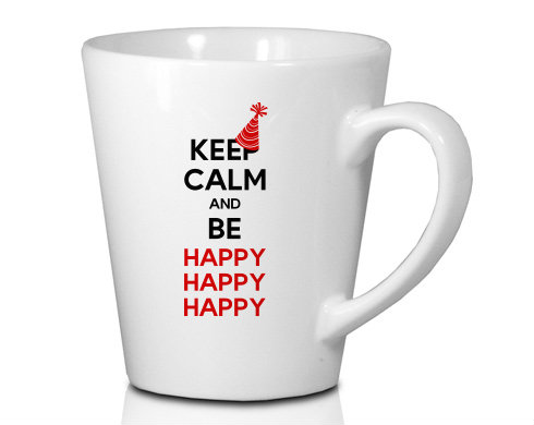 Hrnek Latte 325ml Keep calm and be happy
