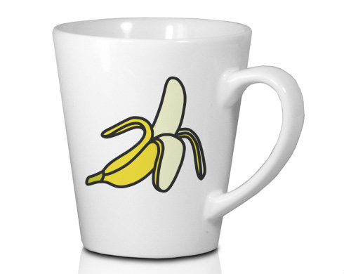 Hrnek Latte 325ml Banán samolepka