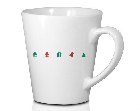 Hrnek Latte 325ml symboly vánoc