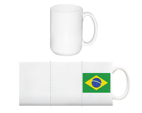 Hrnek MAX Brazilská vlajka