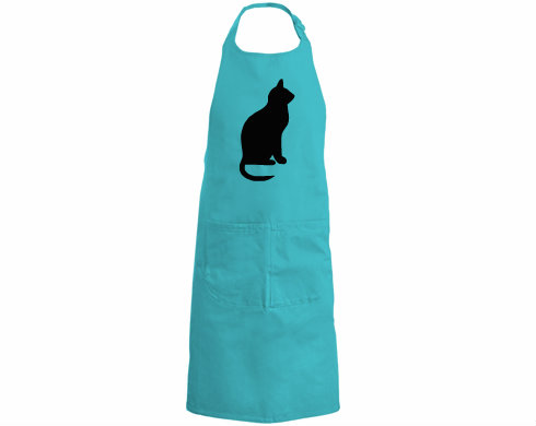 Kočka - Shean Kuchyňská zástěra - Černá