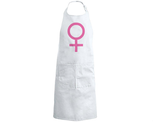 Žena pohlaví symbol Kuchyňská zástěra - Černá