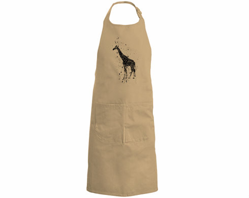Žirafa Kuchyňská zástěra - Černá