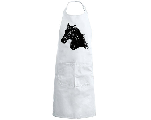 Kůň  Kuchyňská zástěra - Černá