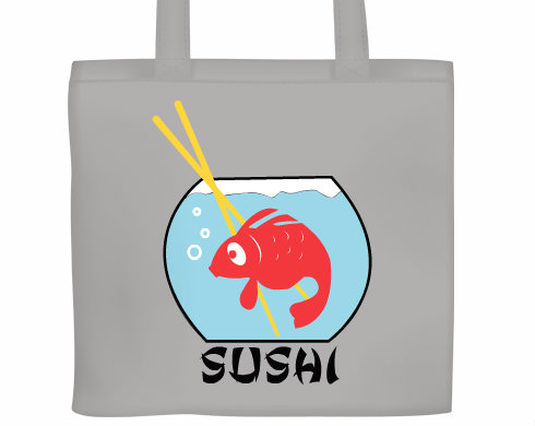 Sushi Plátěná nákupní taška - Bílá