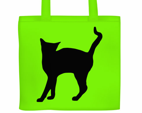 Kočka - Líza Plátěná nákupní taška - Bílá