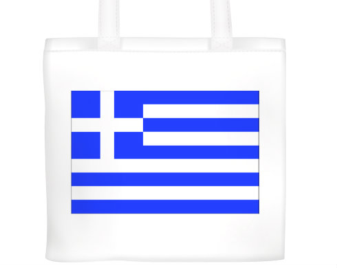 Řecko Plátěná nákupní taška - Bílá