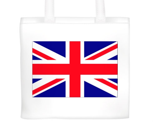 Velká Britanie Plátěná nákupní taška - Bílá
