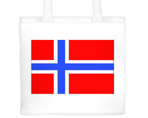 Norsko Plátěná nákupní taška - Bílá