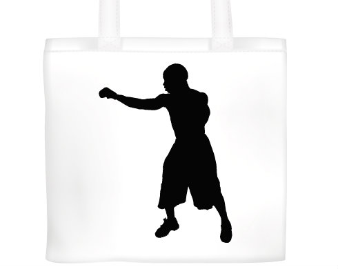 Boxer Plátěná nákupní taška - Bílá