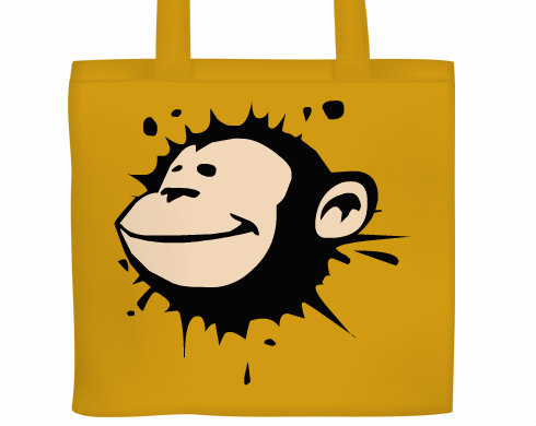 Opice flek Plátěná nákupní taška - Bílá