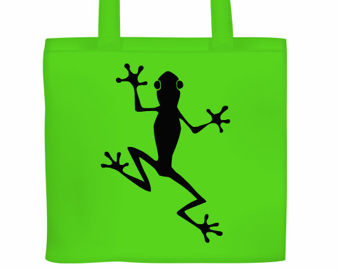 Žába Plátěná nákupní taška - Bílá