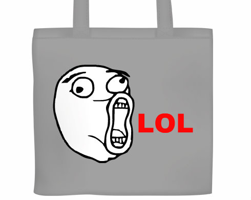 MEME LOL Plátěná nákupní taška - Bílá