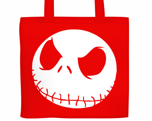 Skull Plátěná nákupní taška - Bílá