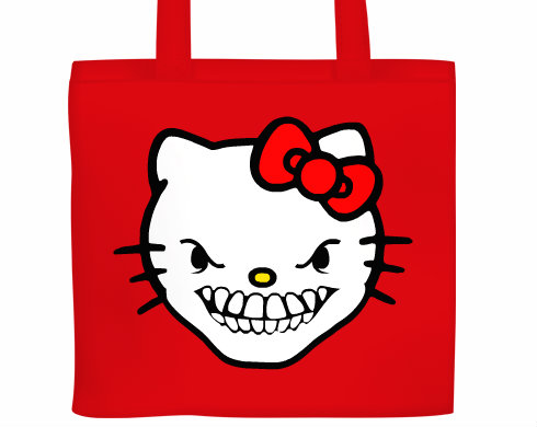 Hell kitty Plátěná nákupní taška - Bílá