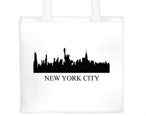 New York Plátěná nákupní taška - Bílá
