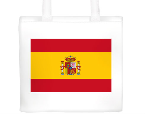 Španělská vlajka Plátěná nákupní taška - Bílá
