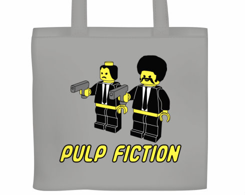 Pulp Fiction Lego Plátěná nákupní taška - Bílá